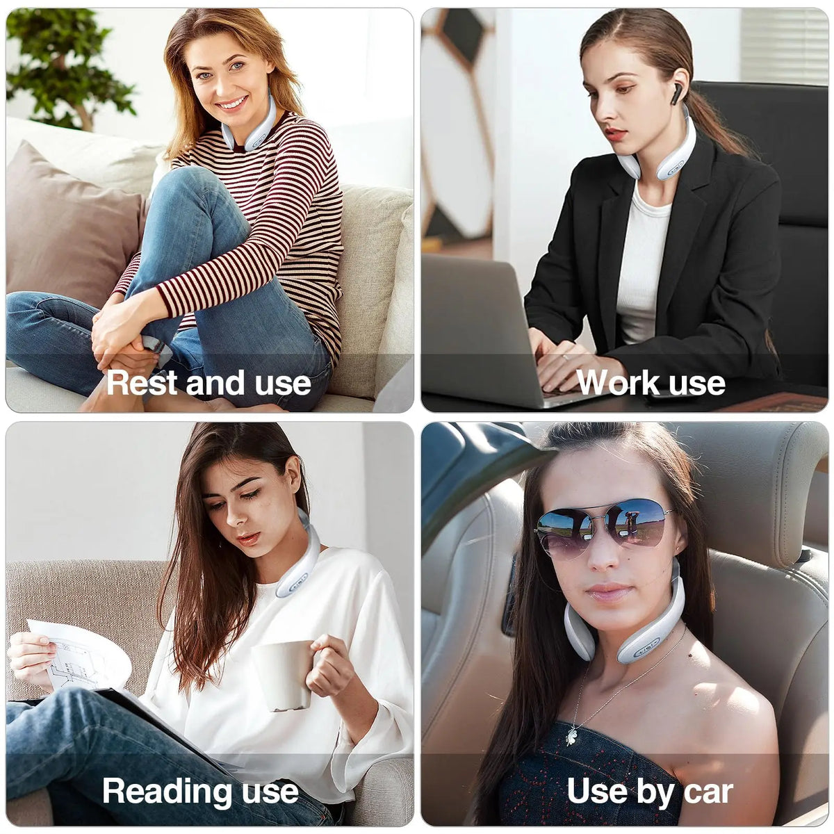 Smart Neck Massage Device Portable Shoulder and Neck Massager Cervical Vertebra Health Care Vibrator Red Light Massage