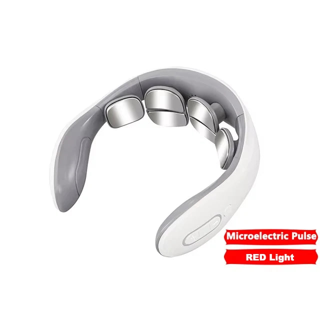 Smart Neck Massage Device Portable Shoulder and Neck Massager Cervical Vertebra Health Care Vibrator Red Light Massage