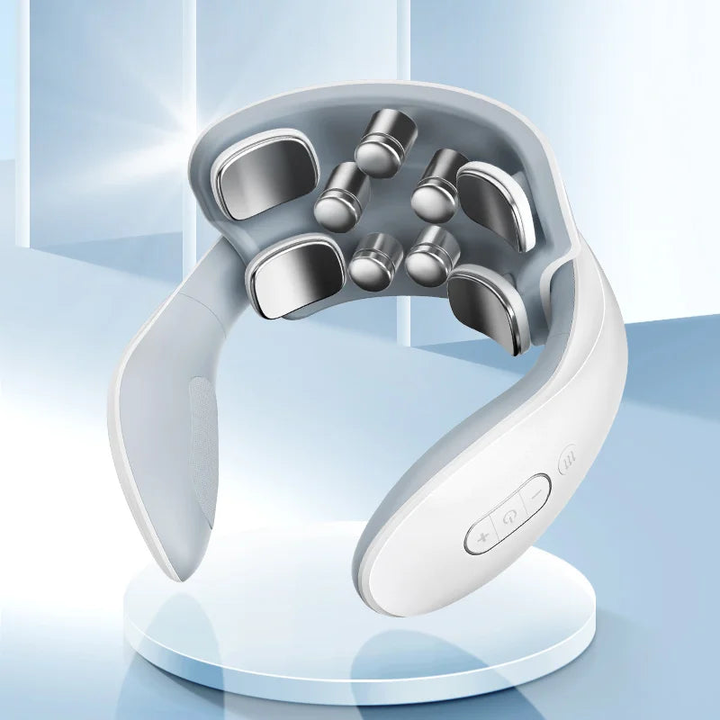 Smart Neck Massage Device Portable Shoulder and Neck Massager Cervical Vertebra Health Care Vibrator Red Light Massage