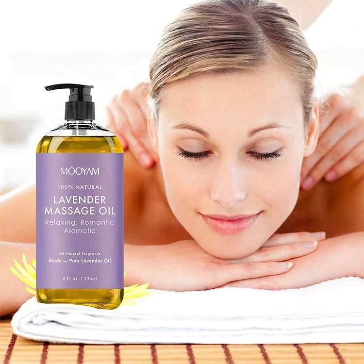 Aceite de Masaje de Lavanda – Relajante y Humectante con Vitamina E | NeuroTouch